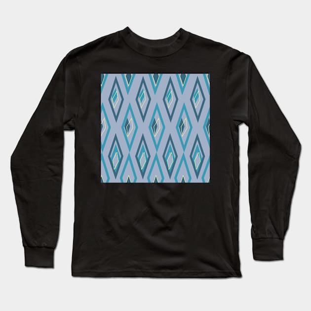 Blue Lagoon diamond argyla Long Sleeve T-Shirt by MegMarchiando